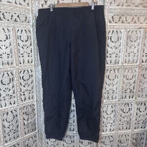 Vintage 90s le coq sportif Black nylon track pants Ankle Zip Athleisure Size L